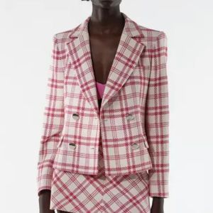 COPY - New with tags Zara blazer 99+tax blazer hot pink and white